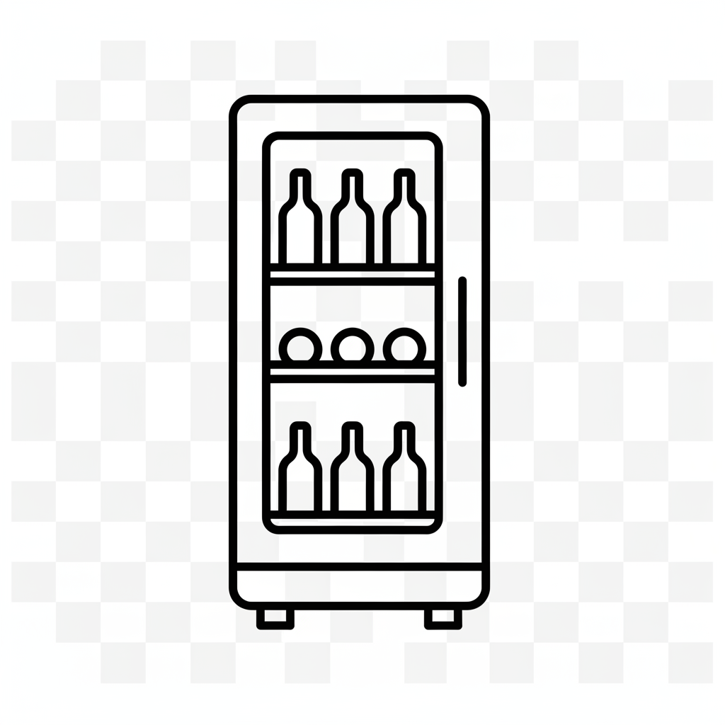Wine refrigerator icon